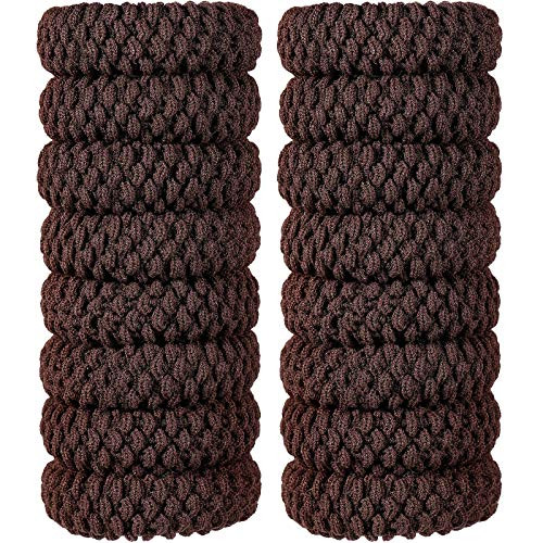 16 Pieces Thick Cotton Hair Ties Seamless Cotton Hair Bands No Crease No Break No Slip Hair Bands Seamless Hair Elastics Ties Thick Stretchy Ponytail Holders for Women Girls Brown 16 Pieces Thick Cotton Hair Ties Seamless Cotton Hair Bands No Crease No Break No Slip Hair Bands Seamless Hair Elastics Ties Thick Stretchy Ponytail Holders for Women Girls Brown