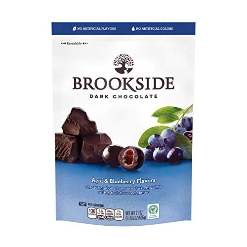 Brookside Dark Chocolate Candy Acai and Blueberry 21 Ounce Bag Brookside Dark Chocolate Candy Acai and Blueberry 21 Ounce Bag