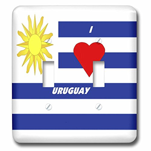 3dRose lsp-51551-2 I Love Uruguay Toggle Switch