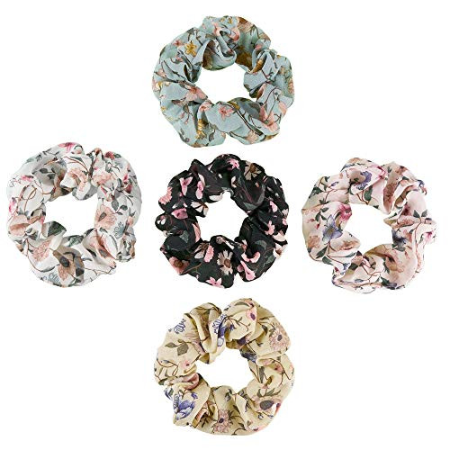 Hair Silk Scrunchies Satin Elastic Hair Bands Velvet Scrunchy Chiffon Hair Ties Ropes Scrunchie for Women Girls Hair Accessories Flower1-5PCS Hair Silk Scrunchies Satin Elastic Hair Bands Velvet Scrunchy Chiffon Hair Ties Ropes Scrunchie for Women Girls Hair Accessories Flower1-5PCS