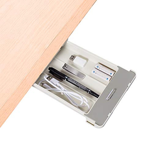 Under Table Drawer - 1 Pack Under Desk Drawer Slide Out Desk Drawer Attachment Desk Pencil Drawer Drawers for Under Desk