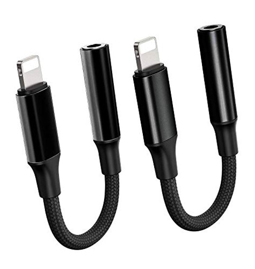 Apple MFi Certified 2PACK iPhone Lightning to 3_5mm HeadphonesEarphones Jack Adapter Aux Audio Dongle Cable Connector Accessories Compatible with iPhone 1212 Pro11XSXRX87 PlusiPad - Black Apple MFi Certified 2PACK iPhone Lightning to 3_5mm HeadphonesEarphones Jack Adapter Aux Audio Dongle Cable Connector Accessories Compatible with iPhone 1212 Pro11XSXRX87 PlusiPad - Black