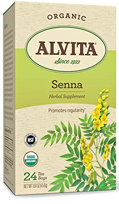 Alvita Organic Senna Herbal Tea - Made with Premium Quality Organic Senna Leaves And A Mild Bitter Flavor 24 Tea Bags Alvita Organic Senna Herbal Tea - Made with Premium Quality Organic Senna Leaves And A Mild Bitter Flavor 24 Tea Bags