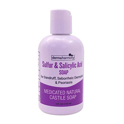 DermaHarmony 5 Sulfur and 2 Salicylic Acid Liquid Castile Soap 4 Fl Oz Bottle