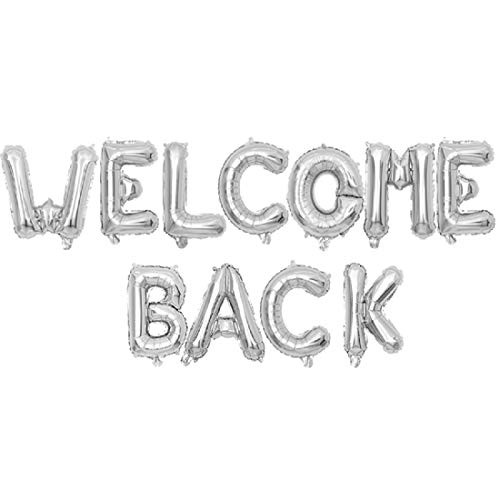 Allinlove 16inch Welcome Back Letter Balloons Foil Mylar Balloon Welcome Back Balloon Banner Back to Office Back to Home Back to School Party Decorations Retirement Celebrate Party Supplies Silver Allinlove 16inch Welcome Back Letter Balloons Foil Mylar Balloon Welcome Back Balloon Banner Back to Office Back to Home Back to School Party Decorations Retirement Celebrate Party Supplies Silver