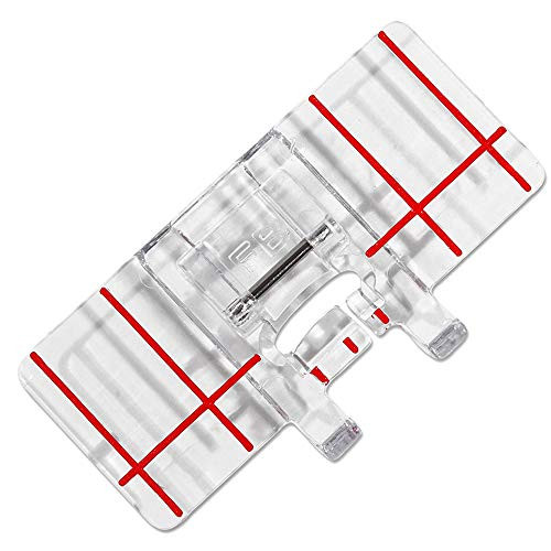DREAMSTITCH Snap On Border Guide Presser Foot Parallel Stitch Foot for JanomeElna Sewing Machine ALT 202084206-202084000 DREAMSTITCH Snap On Border Guide Presser Foot Parallel Stitch Foot for JanomeElna Sewing Machine ALT 202084206-202084000