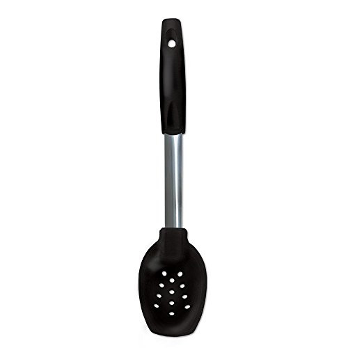 Rada Cutlery Non-Scratch Slotted Spoon  Heat Resistant Material and Stainless Steel Stem Made in USA