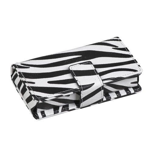 HealthSmart Fashion Travel Pill Case 7 Day Pill Reminder Organizer Box, Zebra