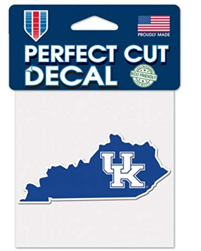 NCAA University of Kentucky Wildcats 4 x 4 inch Perfect Cut Decal - State Shape