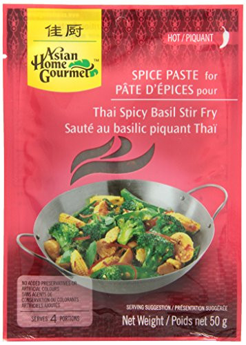 Asian Home Gourmet Spice Paste for Thai Spicy Basil Stir Fry