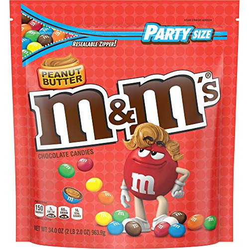 M and MS Peanut Butter Chocolate Candy Party Size 34 Ounce Bag