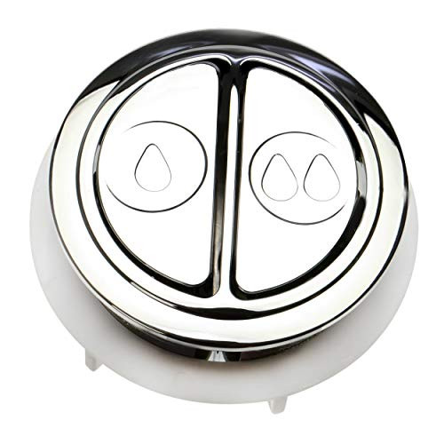 Fluidmaster 800P-001 Valve Replacement Dual Flush Valev Buttons Chrome