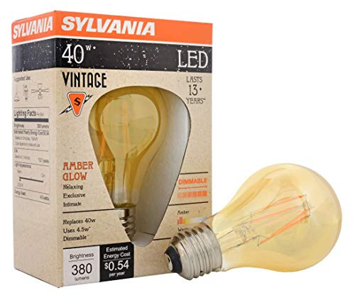 LEDVANCE 75347 Sylvania Vintage LED Bulb Amber Finish