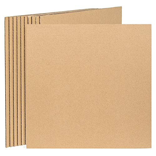 Sodaxx Corrugated Cardboard Sheets Qty 10 8_5 x 11 Inches Kraft Brown Flat Cardboard Sheets Paper Cardboard Inserts for Packing Mailing Crafts Letter Size 8_5 x 11 Inches