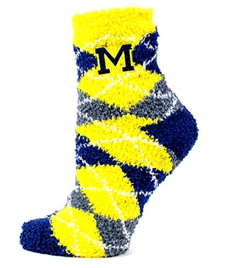 Donegal Bay NCAA Michigan Wolverines Argyle Fuzzy Socks One Size Blue Donegal Bay NCAA Michigan Wolverines Argyle Fuzzy Socks One Size Blue