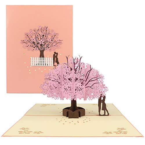 Happy Will Pop Up Card Valentine Day Card Birthday Anniversary Card for Wife Romantic Cherry Blossom Card Love Letter 3D Greeting Wedding Card for Couple HerCherry Blossom Tree Happy Will Pop Up Card Valentine Day Card Birthday Anniversary Card for Wife Romantic Cherry Blossom Card Love Letter 3D Greeting Wedding Card for Couple HerCherry Blossom Tree