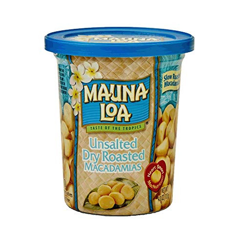 Mauna Loa Premium Hawaiian Roasted Macadamia Nuts Unsalted Flavor 4 Oz Cup Pack of 1 Mauna Loa Premium Hawaiian Roasted Macadamia Nuts Unsalted Flavor 4 Oz Cup Pack of 1