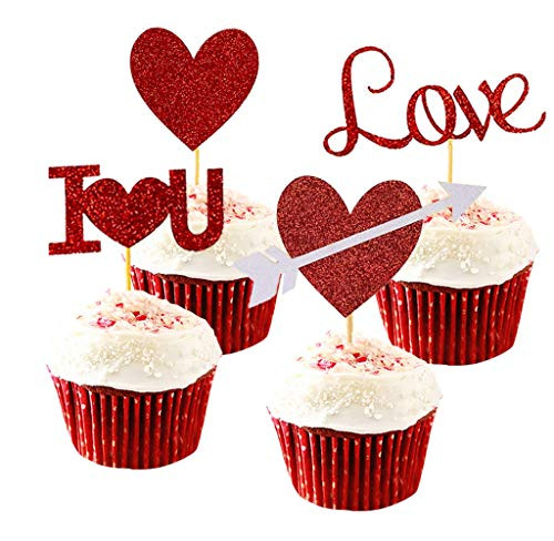24pcs Red Heart Cupcake topper Glitter Red Heart Cupake Toppers Picks Cake Topper Decoration for Sweet Love Theme Wedding EngagementValentines Day Bridal Shower Party Cake Decors 24pcs Red heart 24pcs Red Heart Cupcake topper Glitter Red Heart Cupake Toppers Picks Cake Topper Decoration for Sweet Love Theme Wedding EngagementValentines Day Bridal Shower Party Cake Decors 24pcs Red heart