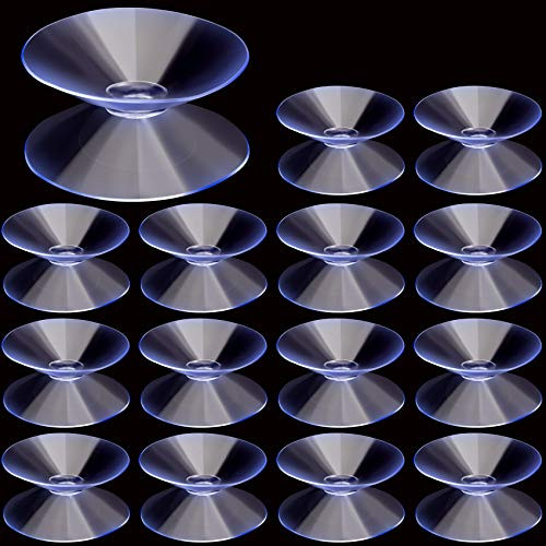 ANCIRS 50 Pack 30mm Double Sided Suction Cups for Glass Table Top Anti-Slipping PVC Glass Table Bumpers for Anti-Sliding Transparent Table spacers for Window Hanging Kit