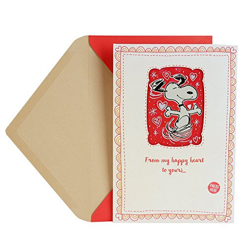 Hallmark Peanuts Valentines Day Card with Light and Sound Plays Linus and Lucy by Vince Guaraldi Hallmark Peanuts Valentines Day Card with Light and Sound Plays Linus and Lucy by Vince Guaraldi
