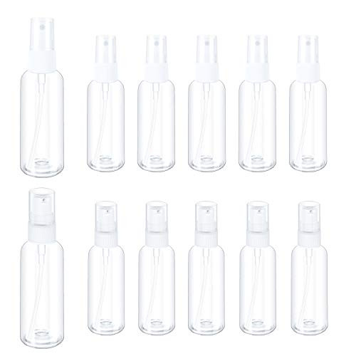 Mini Spray Bottles Pump Bottles 2oz 6 Pack Small Spray Bottles  and  6 Pack Empty Pump Bottles Clear Plastic Fine Mist Spray Bottles Refillable Travel Pump Bottles with Cover12 Pack