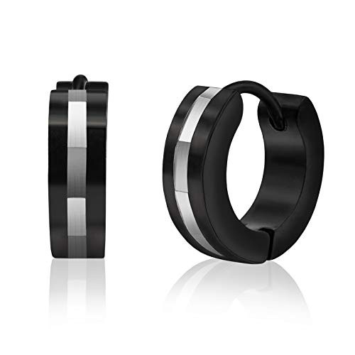 Stainless Steel Hoop Earrings for Men Women SilverBlack Hoop Earrings for Boys Hypoallergenic Round Huggies EarringsFashion Punk Earrings Piercing Jewelry for Teens Girls Stainless Steel Hoop Earrings for Men Women SilverBlack Hoop Earrings for Boys Hypoallergenic Round Huggies EarringsFashion Punk Earrings Piercing Jewelry for Teens Girls