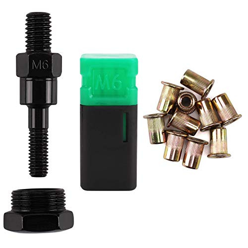 Amjoy Rivet Nut Tool Mandrel M6 and 10 Rivet Nuts Rivet Tool Set Spare Part Nutsert Tool Accessories Set Compatible RZXAstro Riveters