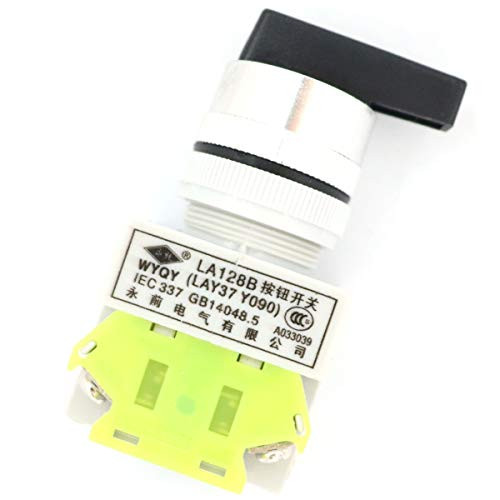 SUBALIGU Rotary Three3 Position Selector Switch Power Ignition 22mm 2 NO Latching Maintained LAY7-Y090 LA128B