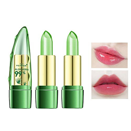 Aloe Vera Lipstick Clear Jelly Lipsticks Long Lasting Nutritious Lip Balm Lips Moisturizer Magic Temperature Color Change Lip Gloss 2 Pack Aloe Vera Lipstick Clear Jelly Lipsticks Long Lasting Nutritious Lip Balm Lips Moisturizer Magic Temperature Color Change Lip Gloss 2 Pack