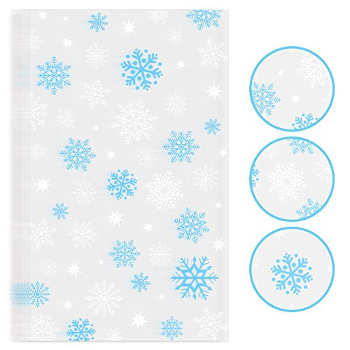 Whaline 100 Pcs Christmas Cellophane Bags with 100 Gold Twist Ties Xmas Clear Candy Cookie Treat Bags for Christmas Party Supplies Snowflake Whaline 100 Pcs Christmas Cellophane Bags with 100 Gold Twist Ties Xmas Clear Candy Cookie Treat Bags for Christmas Party Supplies Snowflake