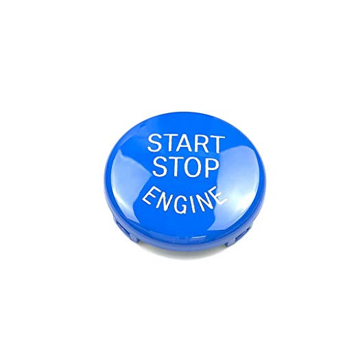 Car Engine Blue Start Stop Switch Button Cover Trim for 3 Series E90 E91 E92 E93 5 Series E60 X1 E84 X3 E83 X5 E70 X6 E71 E72Blue