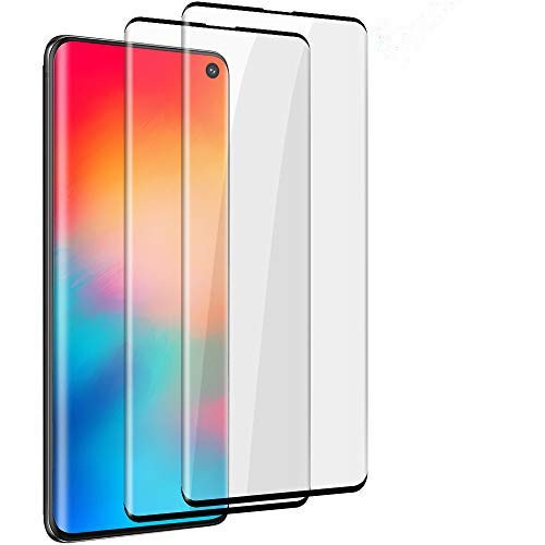 2-Pack Galaxy S10 Tempered Glass Screen Protector Full Coverage Fingerprint Compatible 3D Curved HD Clear Protetive Film for Samsung Galaxy S10 2-Pack Galaxy S10 Tempered Glass Screen Protector Full Coverage Fingerprint Compatible 3D Curved HD Clear Protetive Film for Samsung Galaxy S10