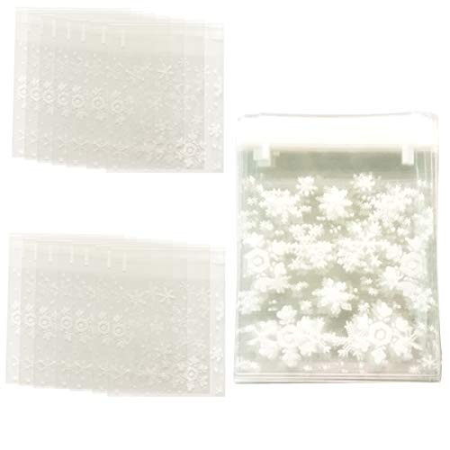 Christmas Cellophane Bags 100 PCS Snowflake Self Adhesive Cellophane Treat Bags Clear Candy Cookie Bags for Bakery Biscuit Chocolate Christmas Party Favors Christmas Cellophane Bags 100 PCS Snowflake Self Adhesive Cellophane Treat Bags Clear Candy Cookie Bags for Bakery Biscuit Chocolate Christmas Party Favors