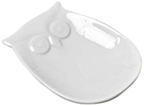 Abbott Collection Blanc Owl Tea Bag Holder, White