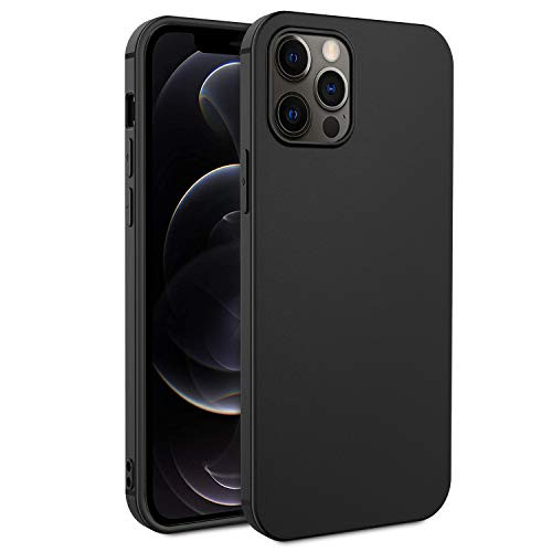 EasyAcc Slim Case for iPhone 1212 Pro Thin Matte Black TPU Phone Cases Finish Profile Soft Back Protective Cover Compatible with iPhone 1212 Pro 2020 6_1 inch