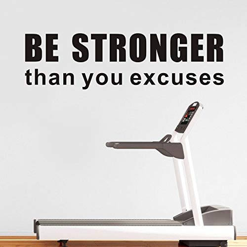 AnFigure Quote Wall Decals Gym Wall Decal Inspirational Living Room Bedroom Motivation Workout Fitness Sports Exercise Boys Girls Vinyl Art Home Decor Stickers Be Stronger Than Your Excuses 25x7 AnFigure Quote Wall Decals Gym Wall Decal Inspirational Living Room Bedroom Motivation Workout Fitness Sports Exercise Boys Girls Vinyl Art Home Decor Stickers Be Stronger Than Your Excuses 25x7