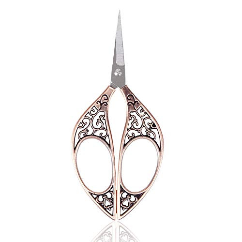 BIHRTC 4_4 Inch Scissors Embroidery Scissors Stainless Steel Sharp Tip Scissors Small Sewing Scissors Shears for Needlework Needlepoint Household Crafting Office Art Work Everyday Use