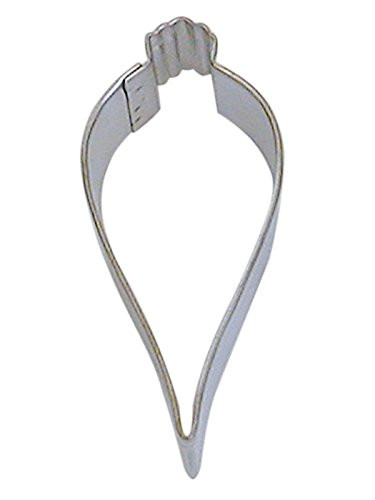 CybrTrayd R&M Teardrop Tinplate Steel Cookie Cutter, 3.25-Inch, Silver, Lot of 12