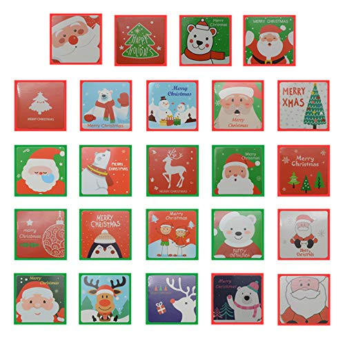 24pcs Christmas Cards 2_7 Mini Holiday Greeting Cards with Red Envelopes Bulk Blank Greeting and New Years Cards 881 24pcs