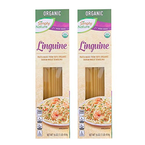 Simply Nature USDA Organic Durum Wheat Semolina NON-Gmo Organic Linguine 2 Pack