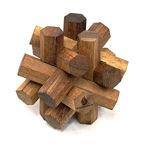 Constructus: Handmade & Organic Traditional Wood Game for Adults from SiamMandalay with SM Gift Box(Pictured)