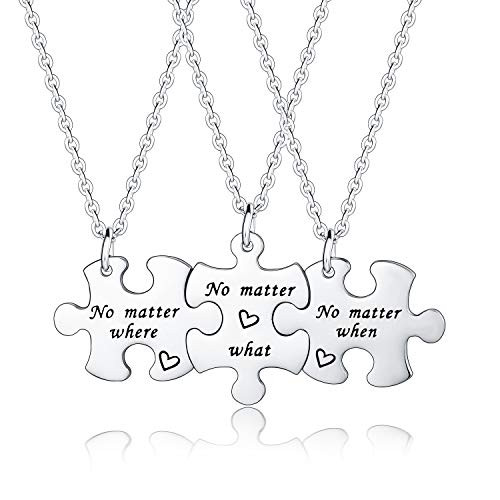 Bset Friend Necklaces for 3 No Matter Where What and When Friendship Gifts for Sisters Friends Gifts No Matter Where What When Necklace Bset Friend Necklaces for 3 No Matter Where What and When Friendship Gifts for Sisters Friends Gifts No Matter Where What When Necklace