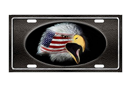 Smart Blonde American Flag Eagle Novelty Vanity Metal License Plate Tag Sign LP-1320 Smart Blonde American Flag Eagle Novelty Vanity Metal License Plate Tag Sign LP-1320