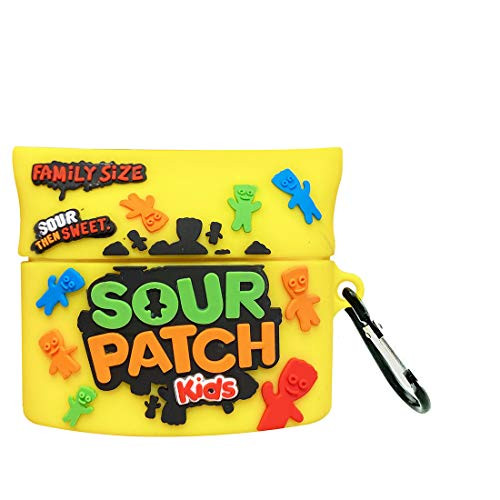 Airpod Pro Case Cute 3D Funny Sour Patch Cartoon Soft Silicone Cover Kawaii Cool Keychain Design Skin for Girls Children and Boys Airpod Pro Case KANSDFPROSour Patch Yellow