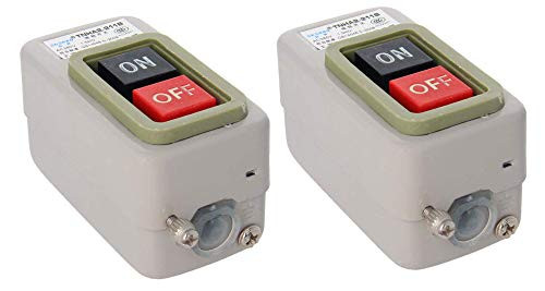 Liyafy TNHA2-211B Push Button Power Switch 3 Phase ONOff Self Lock Mechanical Equipment Control Station 2Pcs