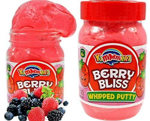 JA-RU Cloud Putty Yummerz Scented Stress Relief Toys Therapy 1 Berry Bliss Whipped Fluffy Slime Smelling Super Soft Cloud Slime Great Fidget Sensory Toys for Autistic Children BB-5353-1p