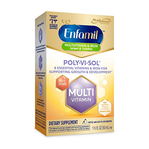 Enfamil Poly-Vi-Sol with Iron Multivitamin Supplement Drops for Infants and Toddlers 50 mL dropper bottle Enfamil Poly-Vi-Sol with Iron Multivitamin Supplement Drops for Infants and Toddlers 50 mL dropper bottle