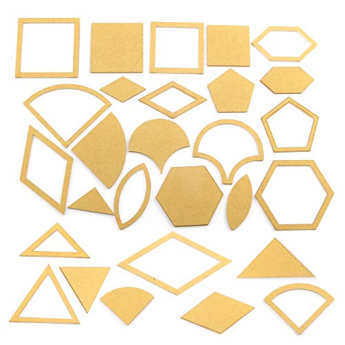 Tegg Transparent Sewing Template 54PCS Clear Acrylic Handmade Mixed Quilt Templates Pattern Stencil for DIY Patchwork Crafts Leather Sewing