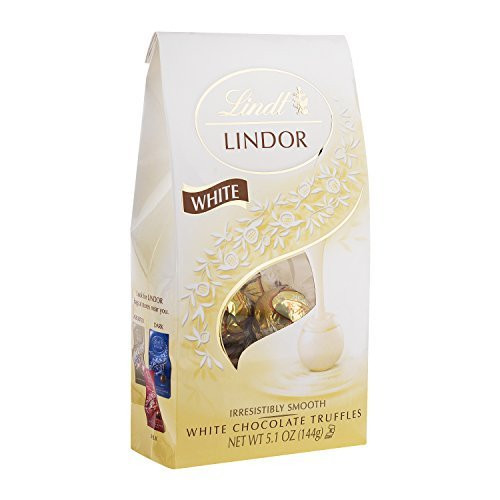 Lindt LINDOR White Chocolate Truffles 5_1 oz_ Bag Pack of 1
