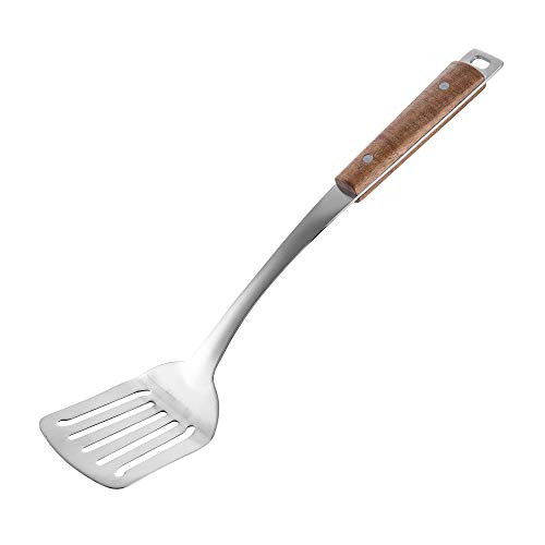 Mujo Slotted Turner Spatula for Cooking Metal Flexible Spatula - Stainless Steel Turner Steel Spatula Turner Cookie Spatula Pancake Spatula Pancake Flipper Spatula for Kitchen Cooking